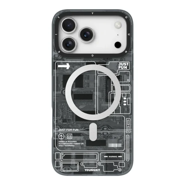 قاب محافظ Youngkit مدلFuturistic Circuit آیفون 14